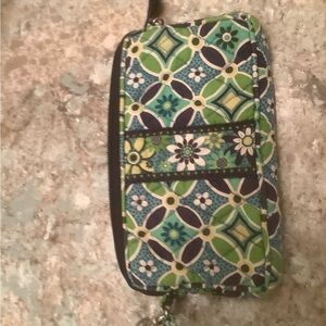 Vera Bradley Daisy Brush Make-Up Case / Clutch